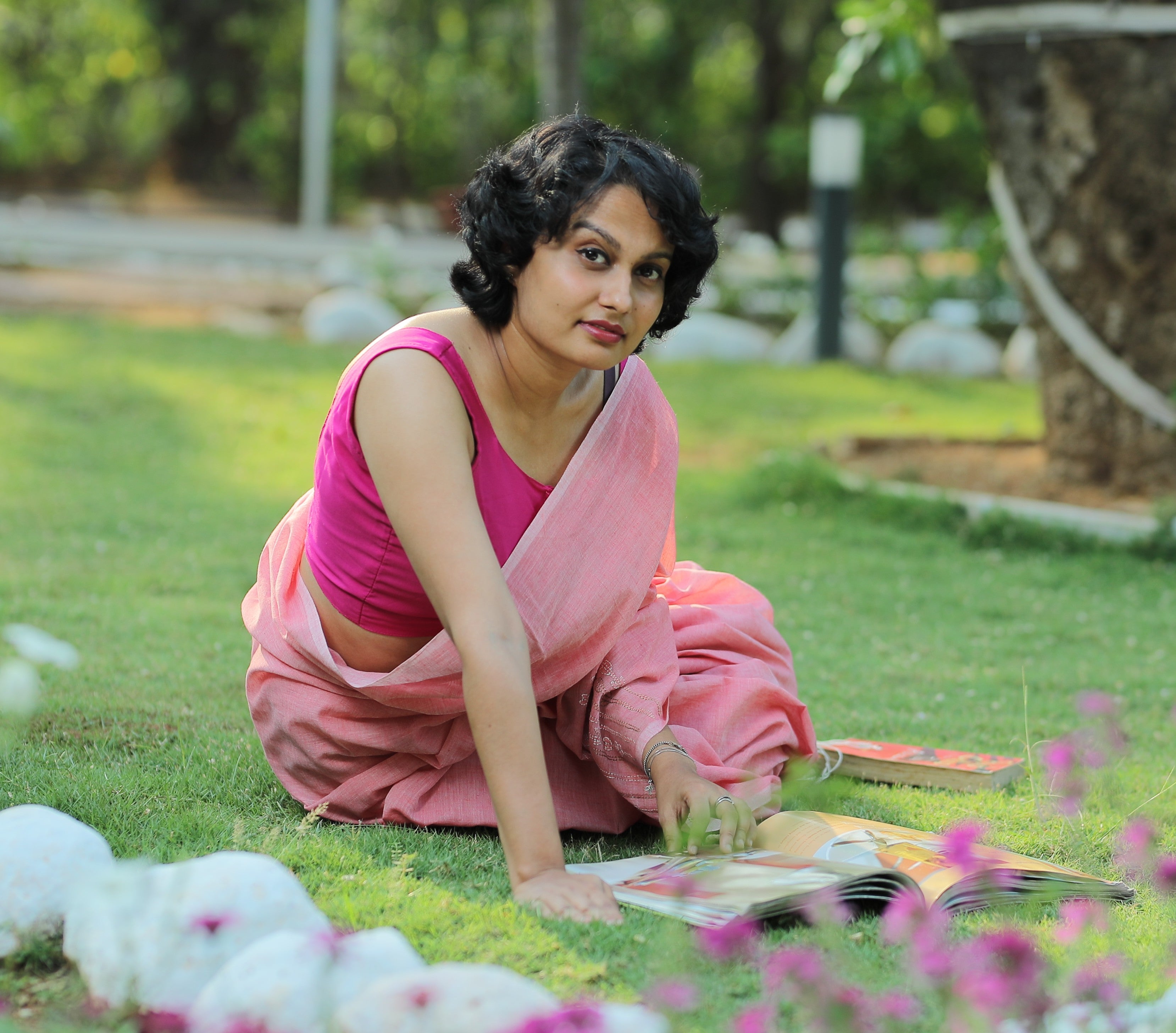 Blush Rose Sari