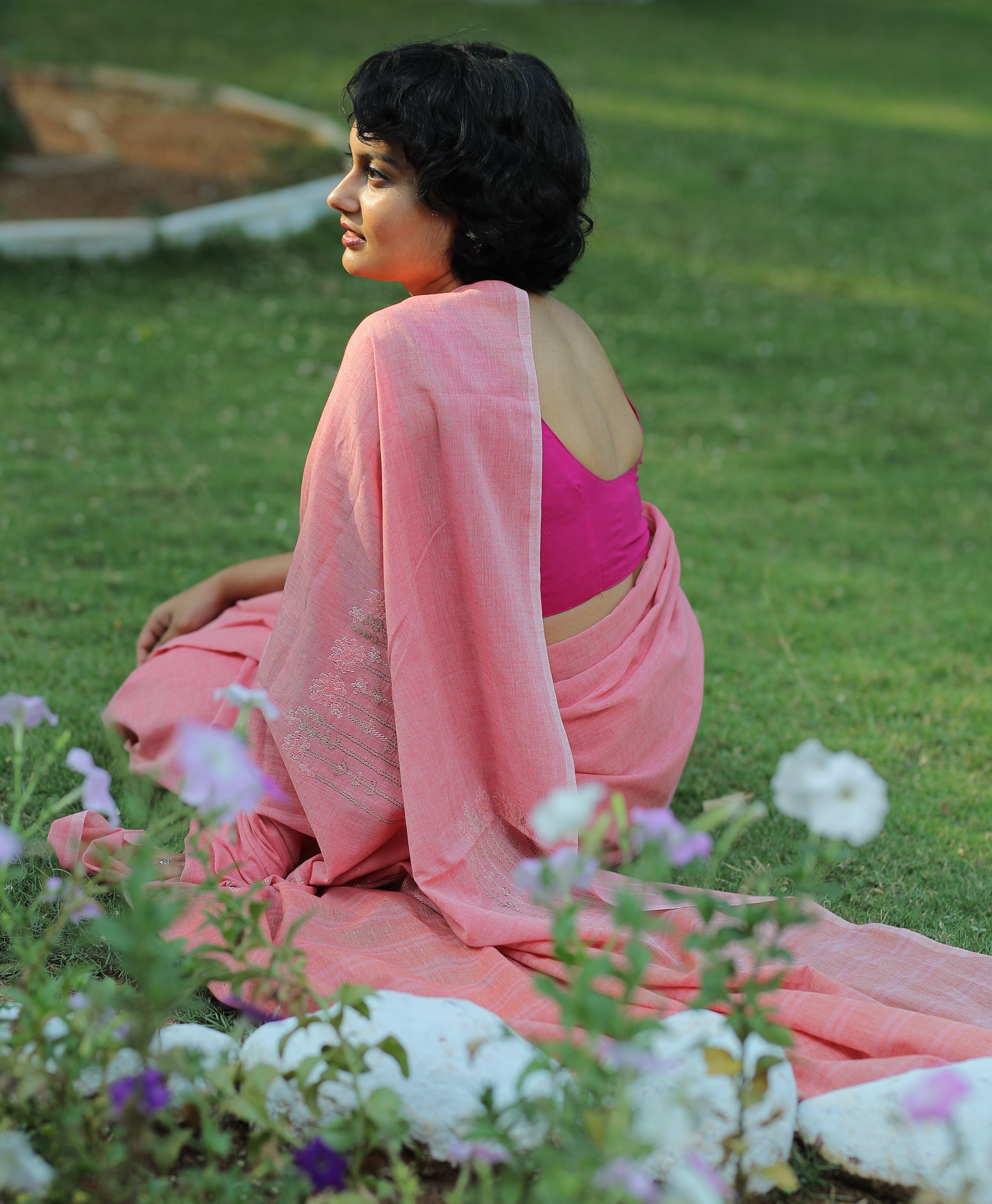 Blush Rose Sari
