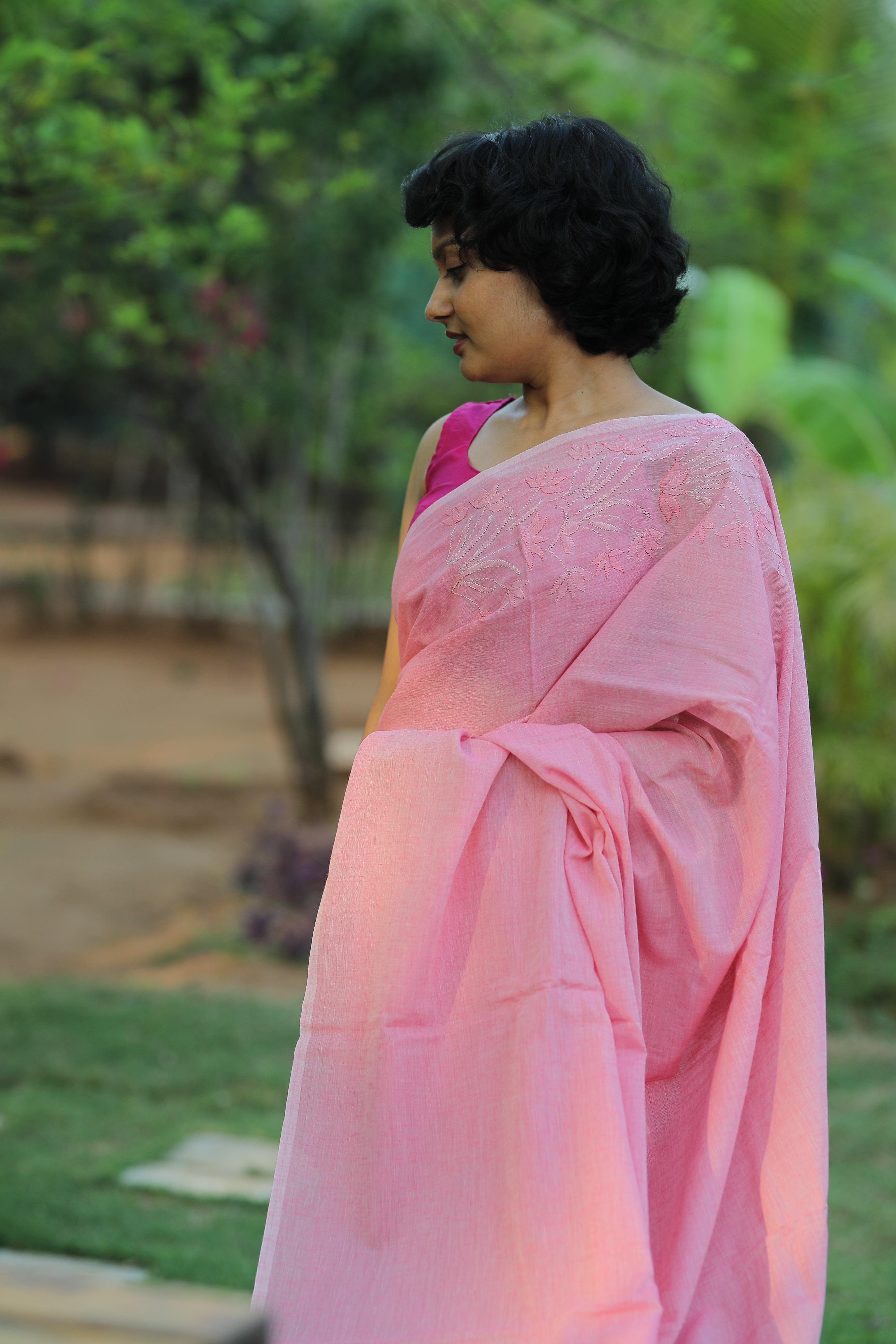 Pink Lily Sari