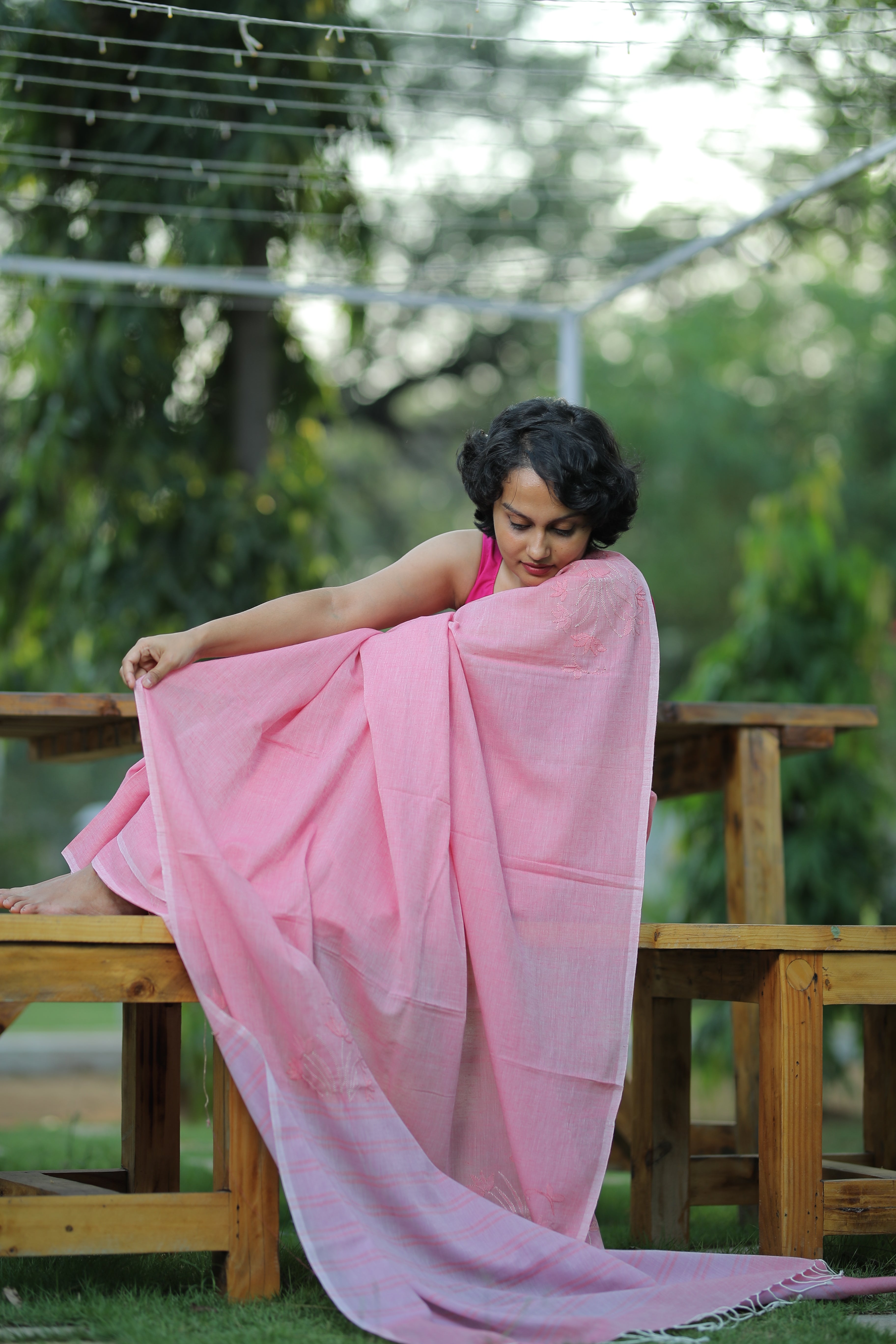 Pink Lily Sari