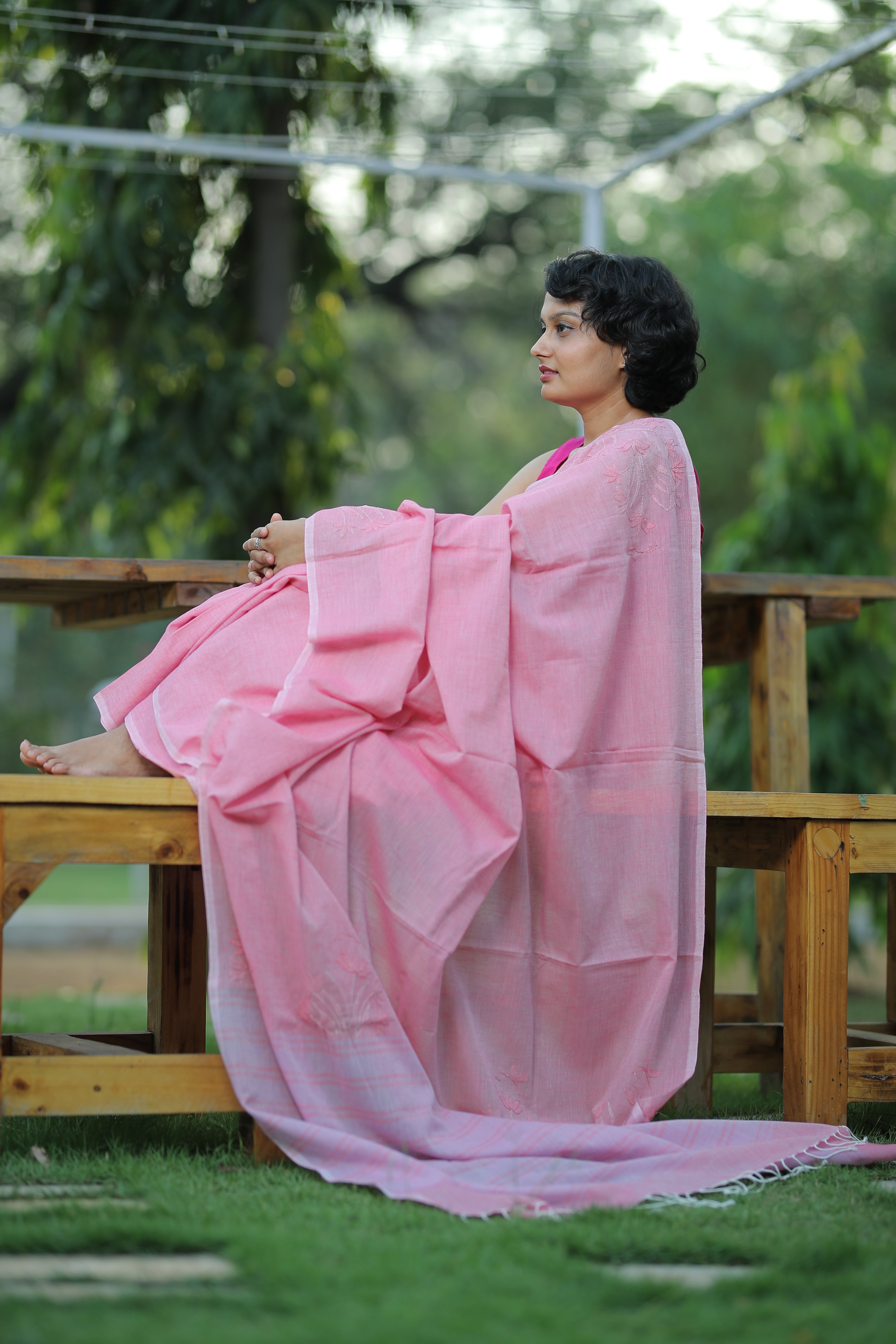 Pink Lily Sari