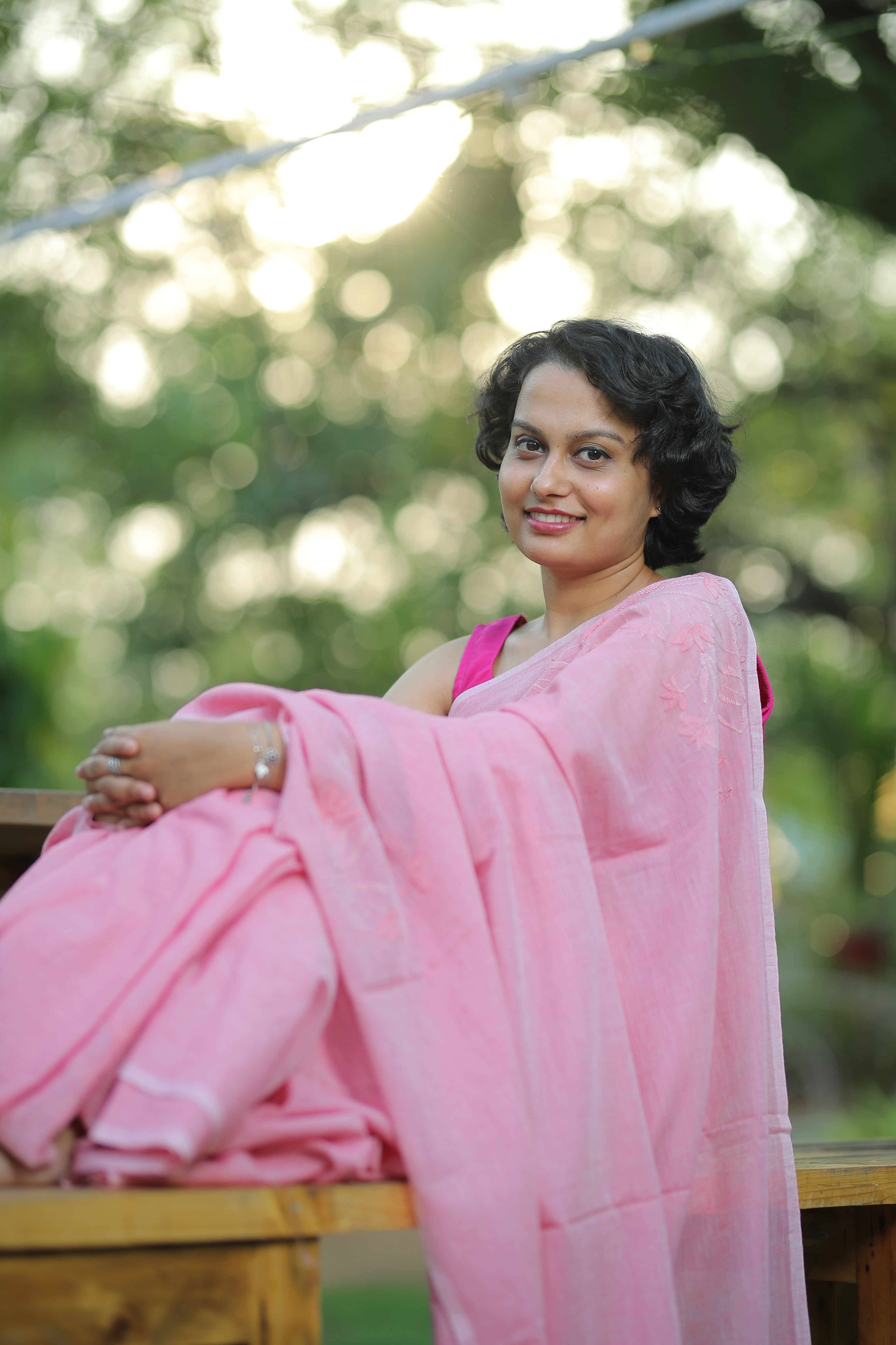 Pink Lily Sari