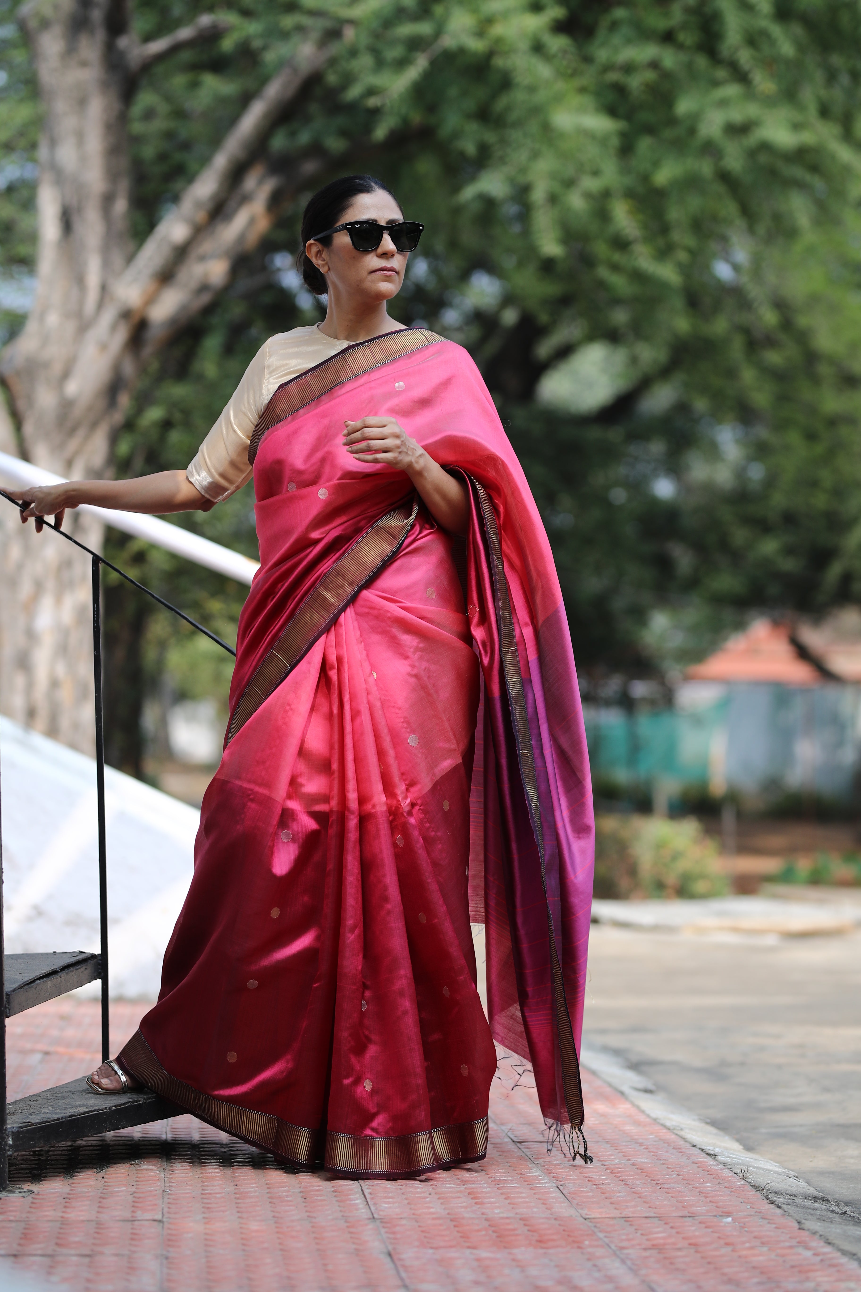 Deep Rose Sari