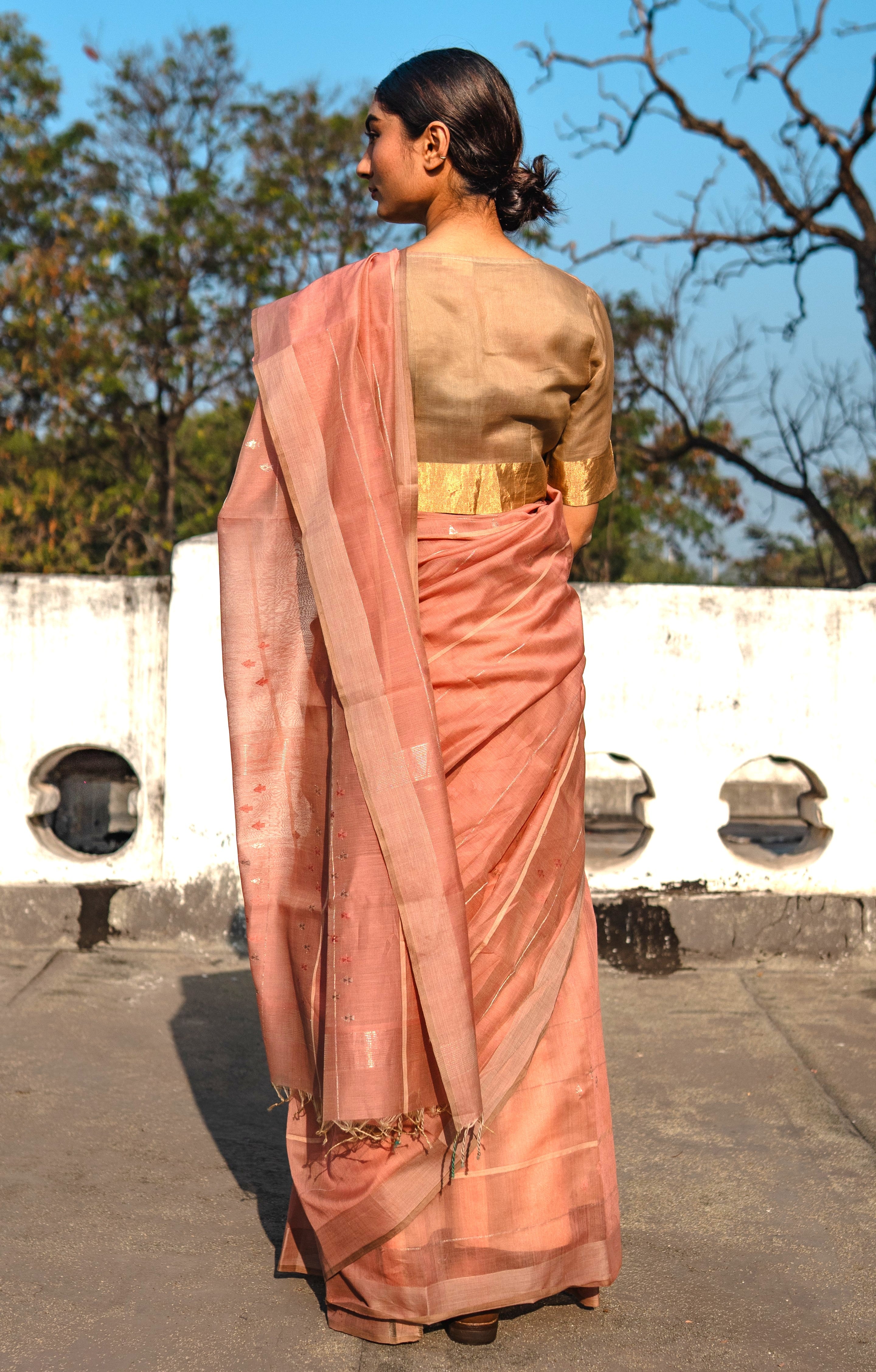 Rosé Copper Sari
