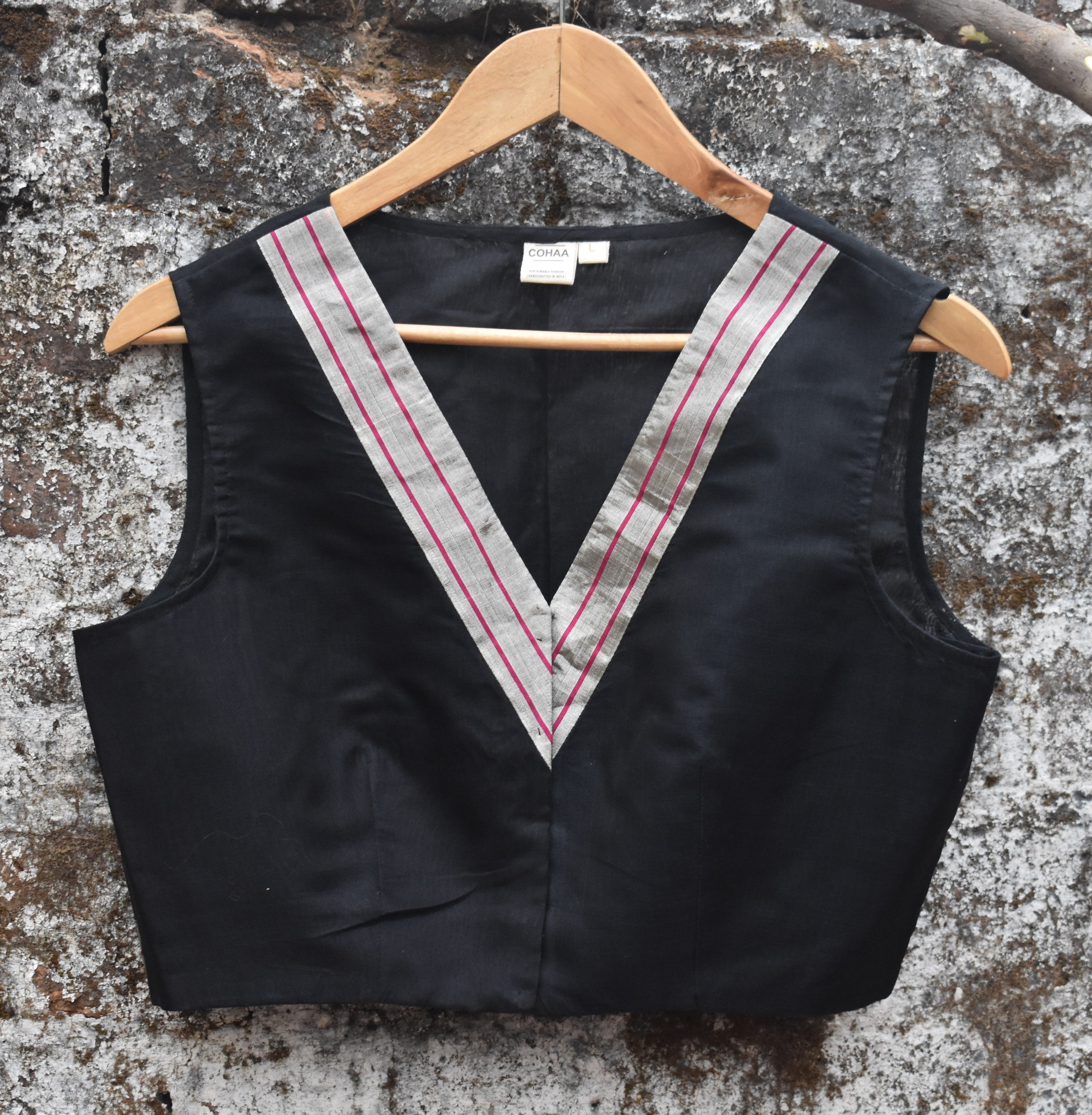 Black Chanderi Blouse
