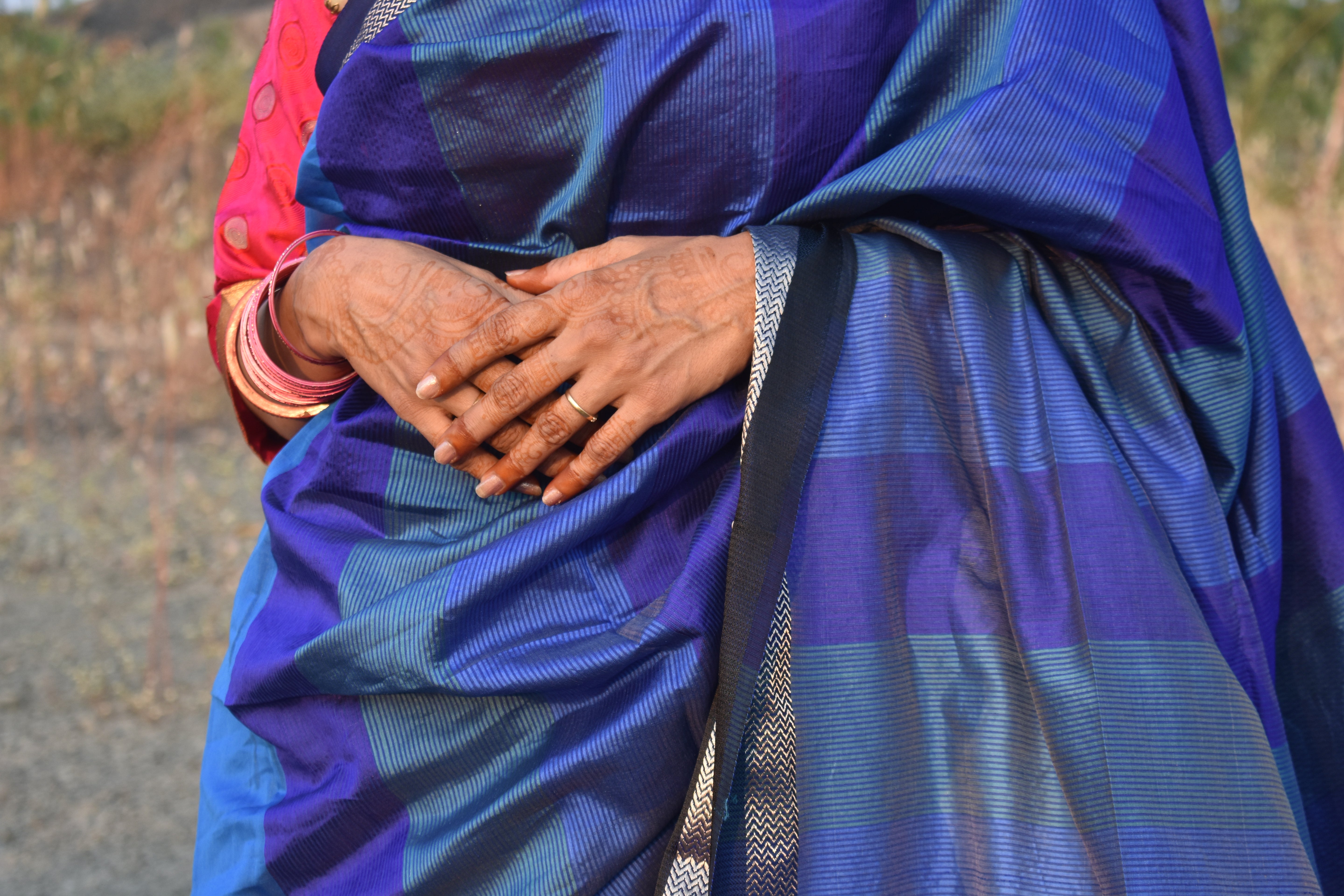 Blue Aura Sari