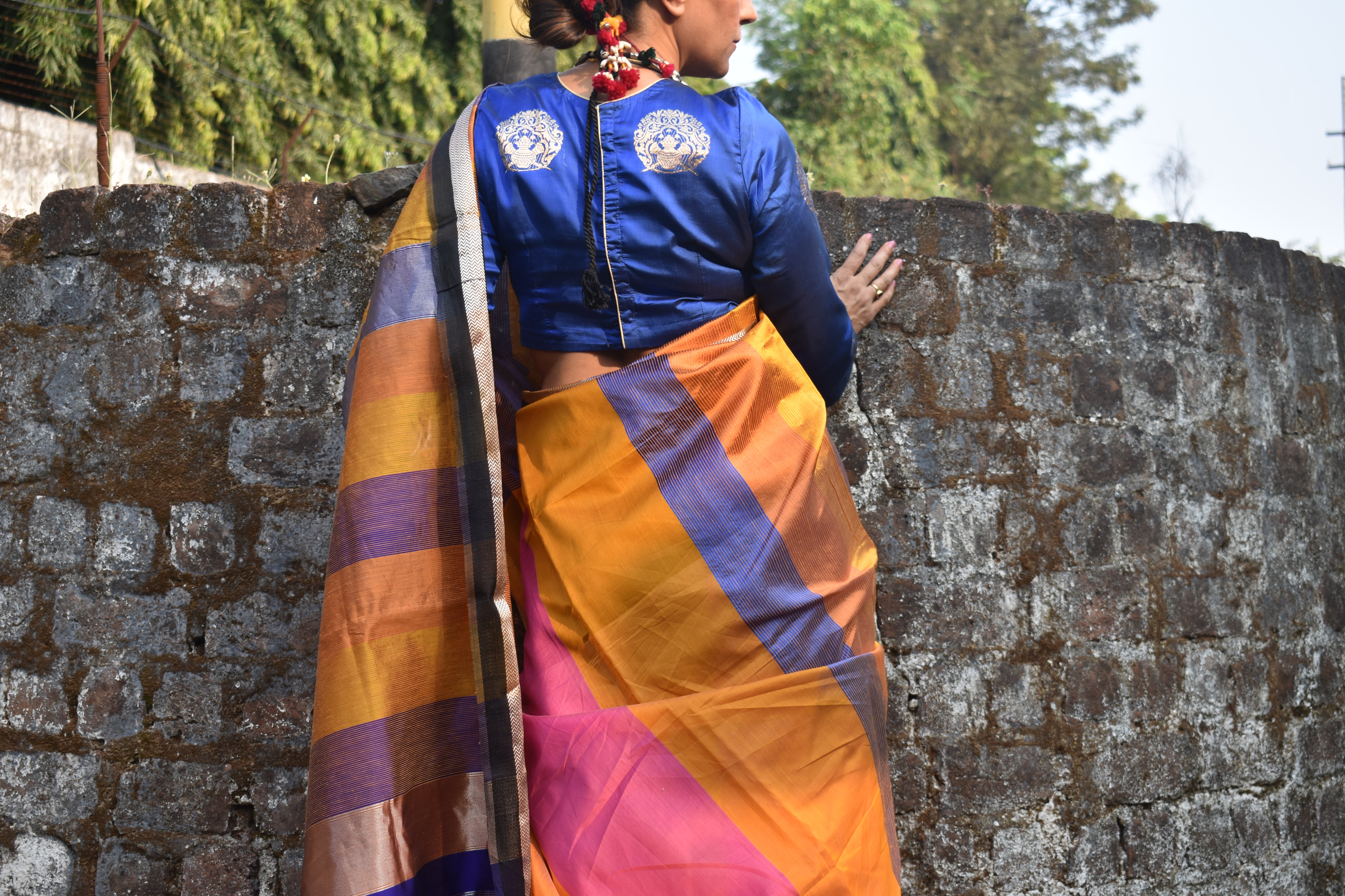 Saffron Rose Sari