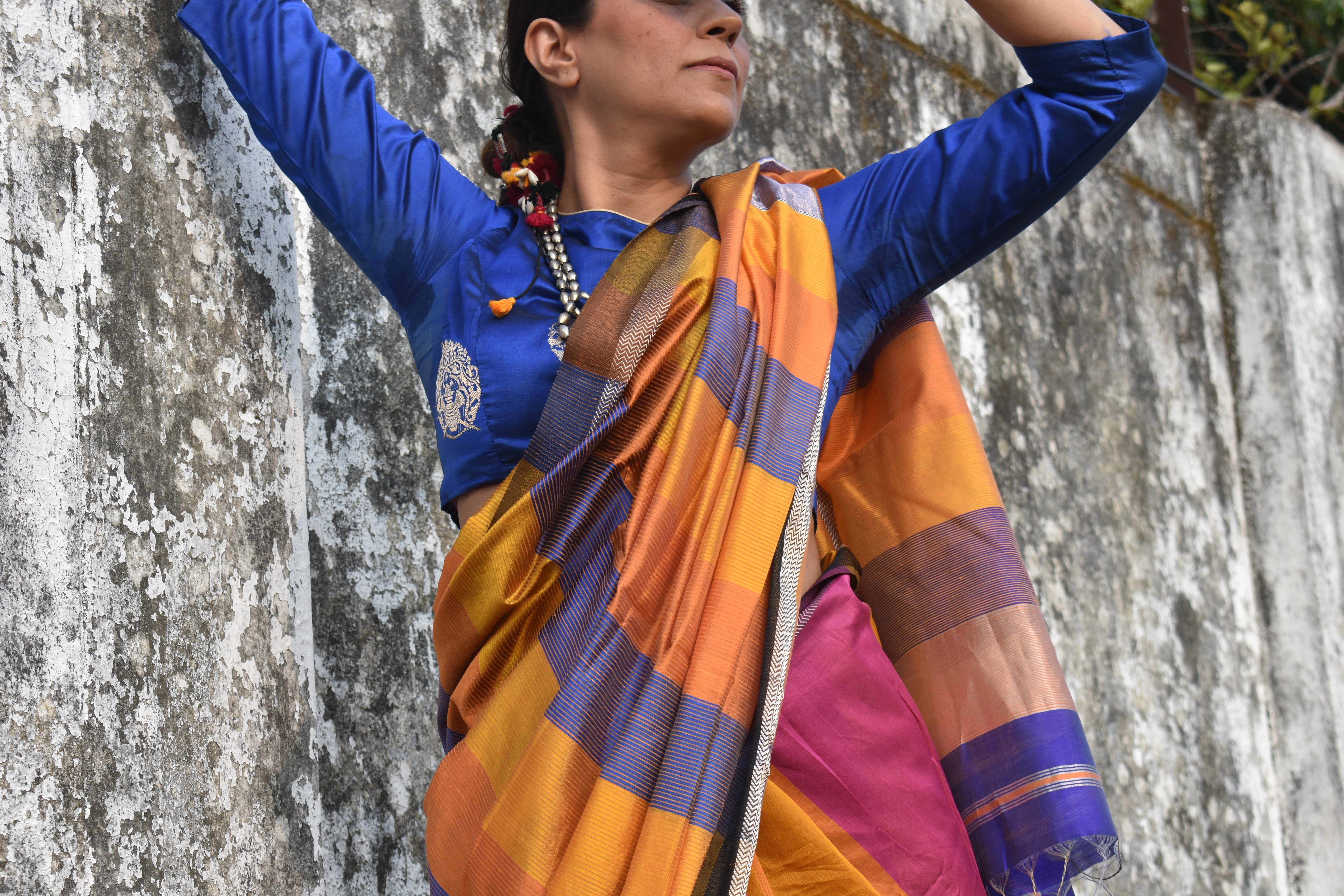 Saffron Rose Sari