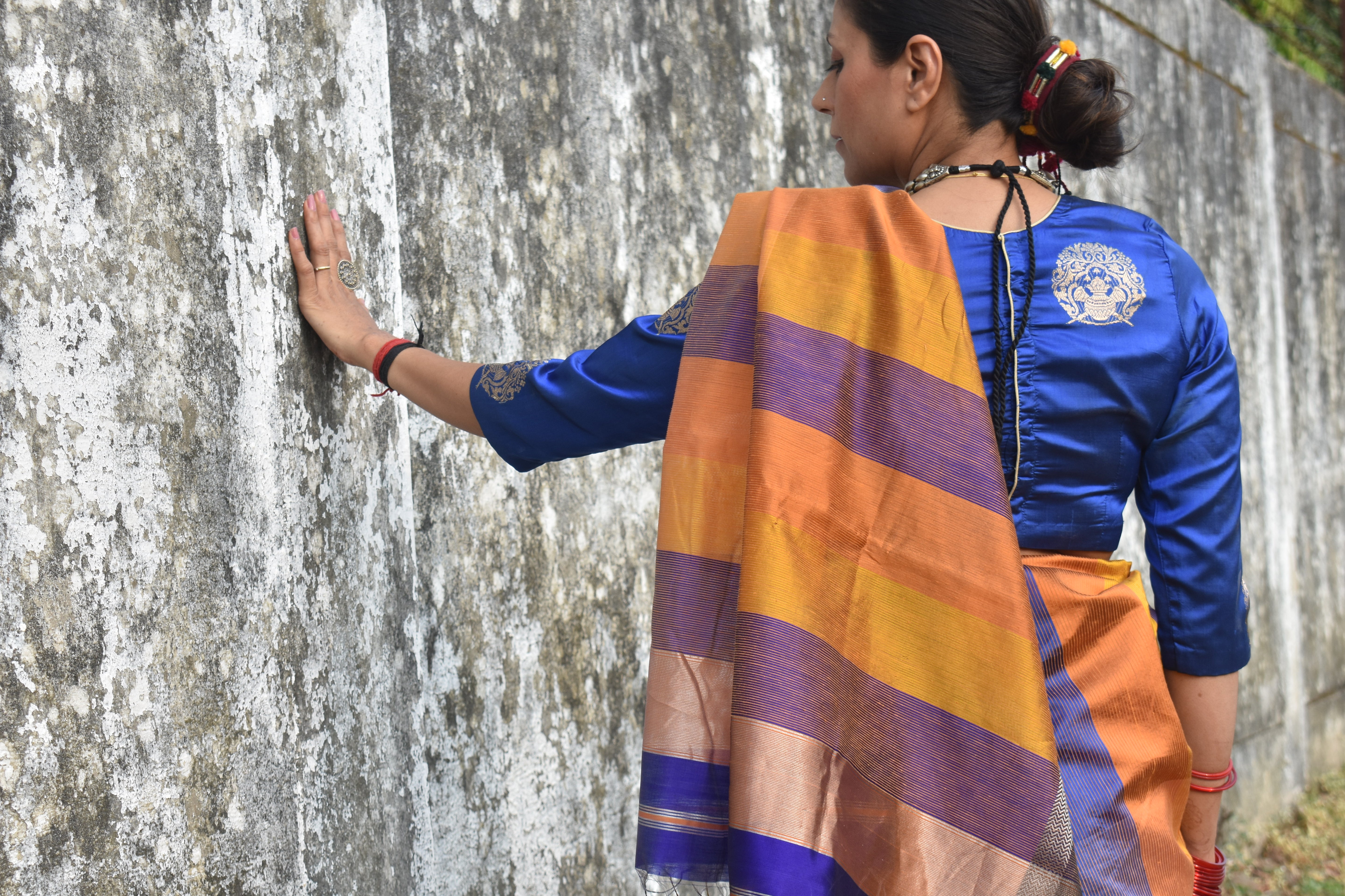 Saffron Rose Sari