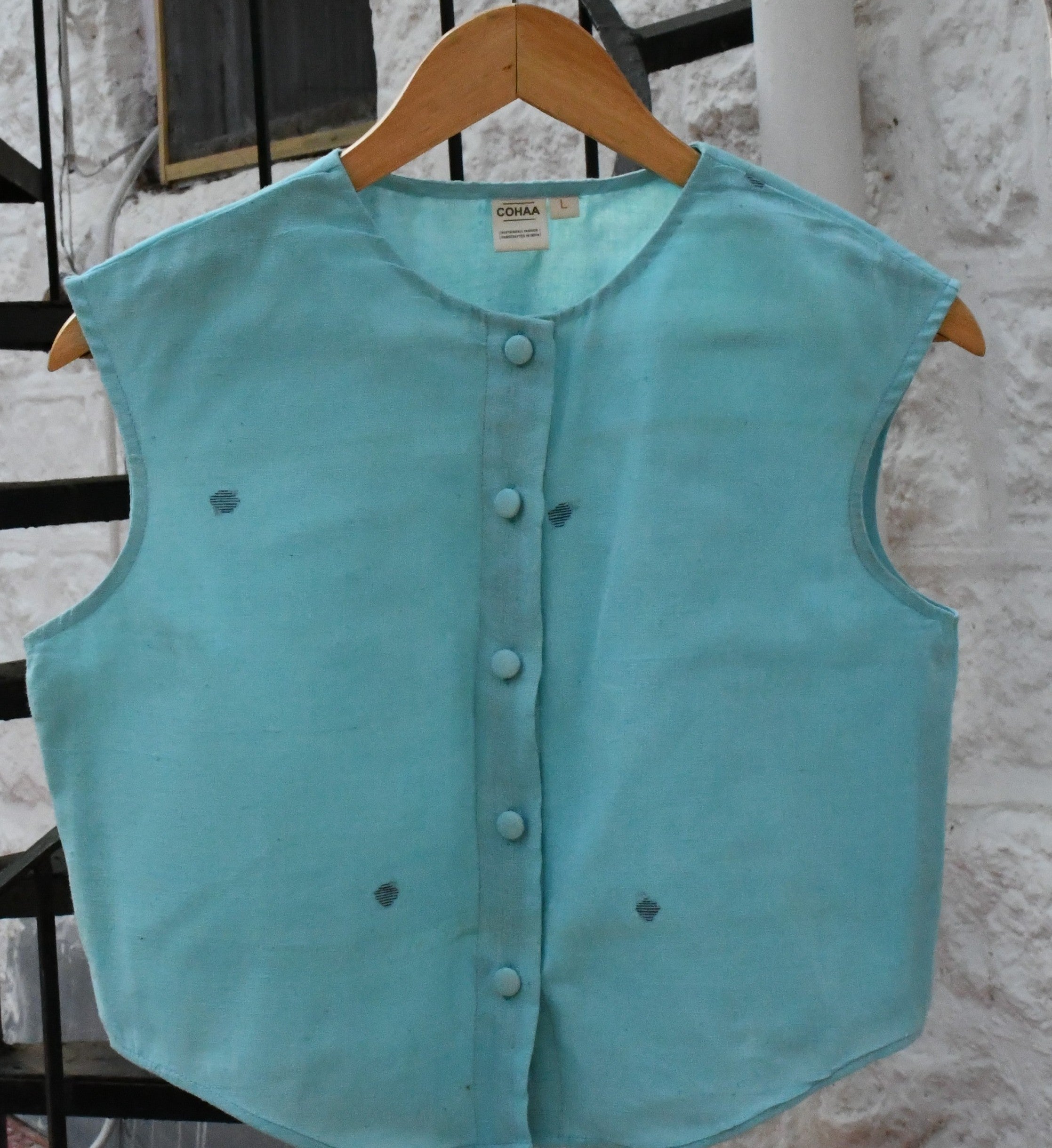 Polka Blue Blouse