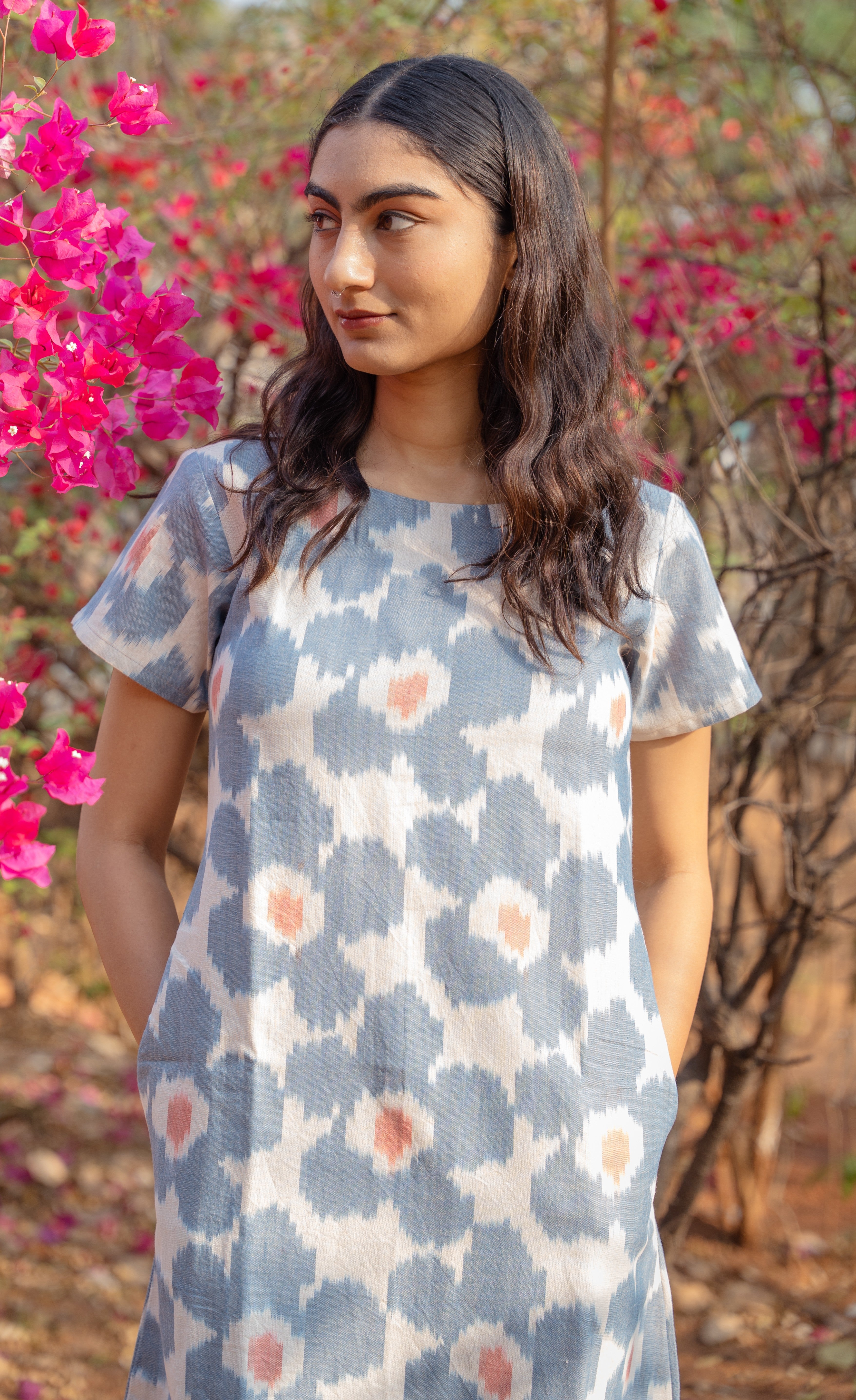 Hibiscus Ikat Dress