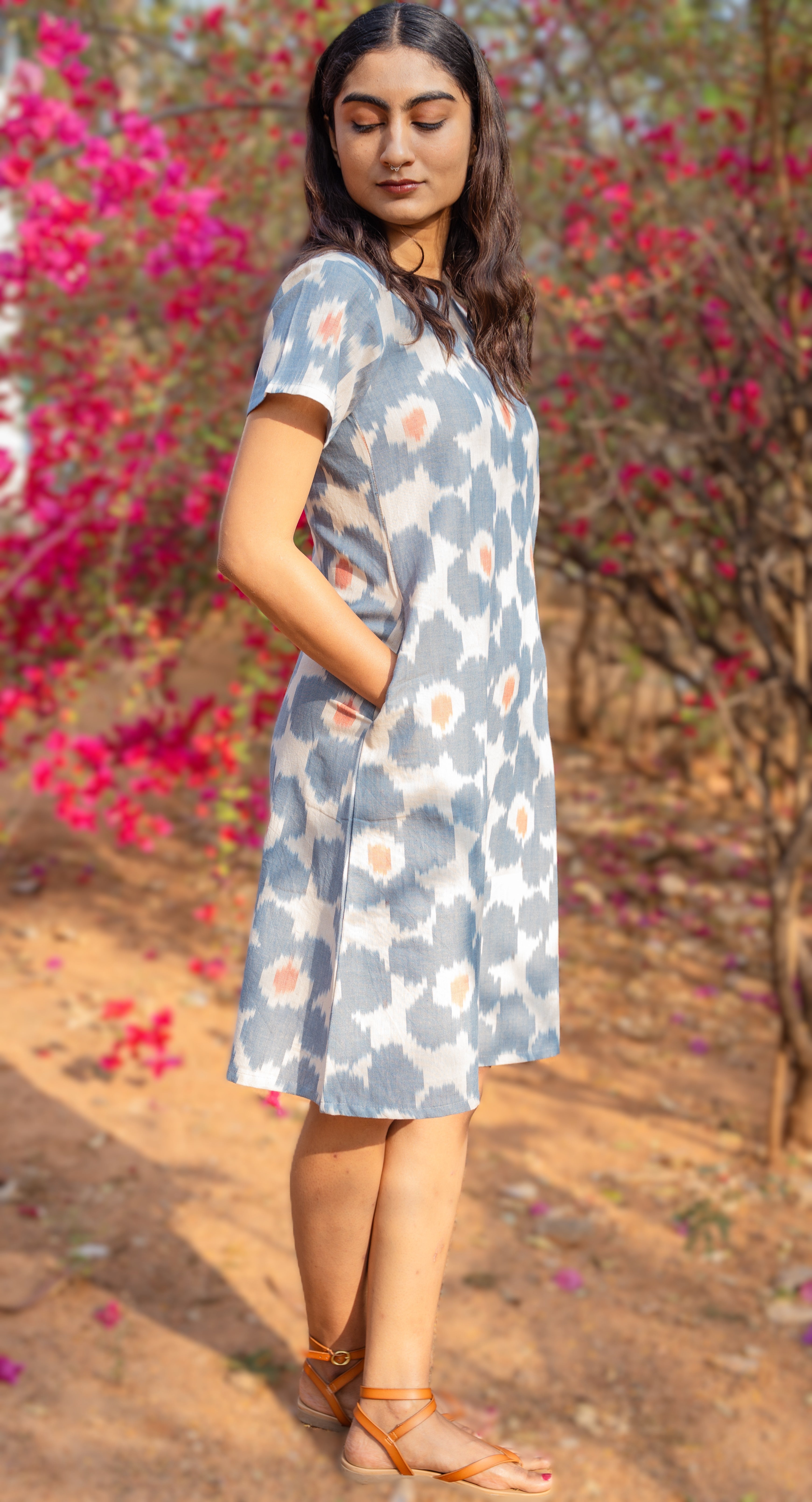 Hibiscus Ikat Dress