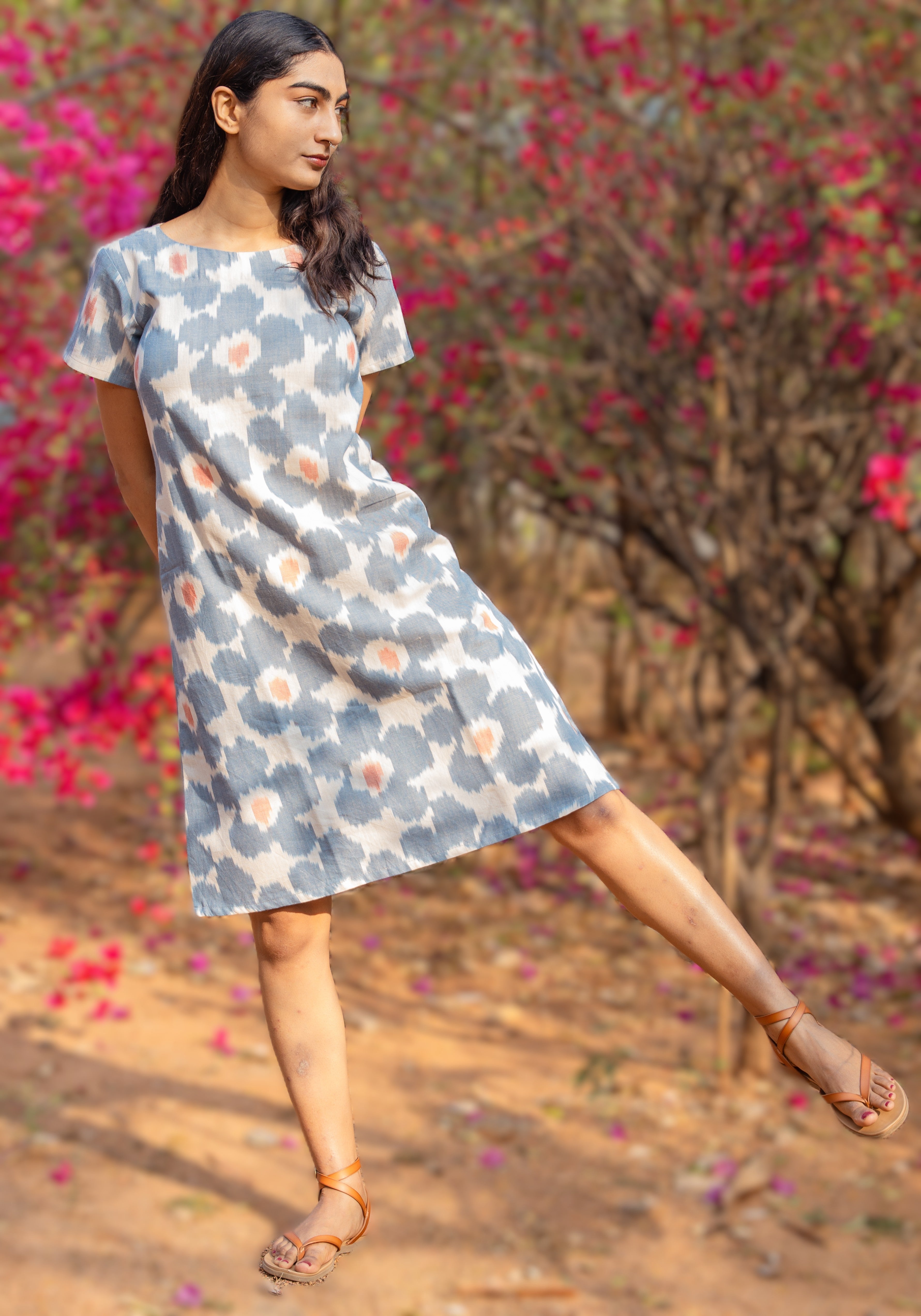 Hibiscus Ikat Dress