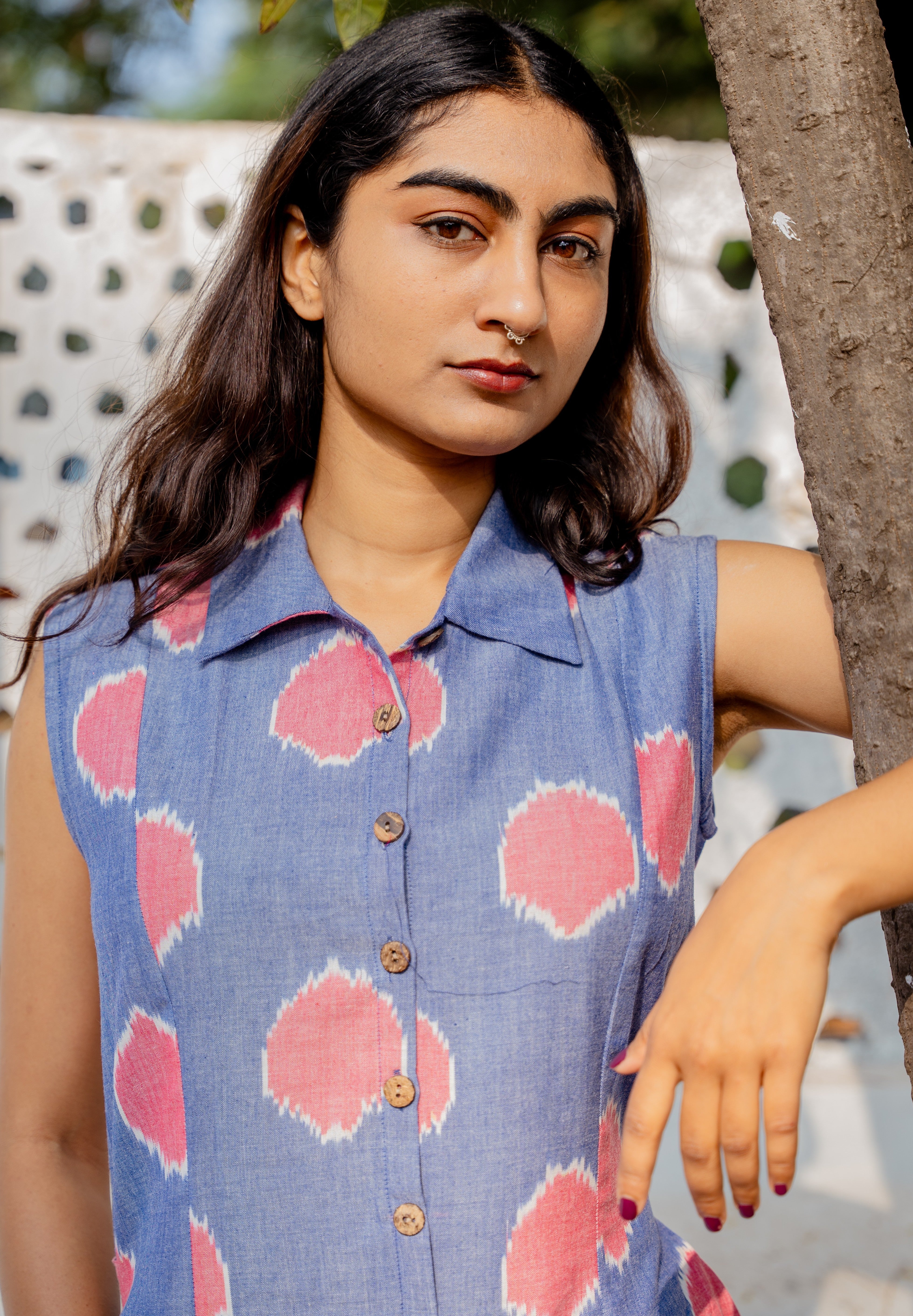 Polka Ikat Dress