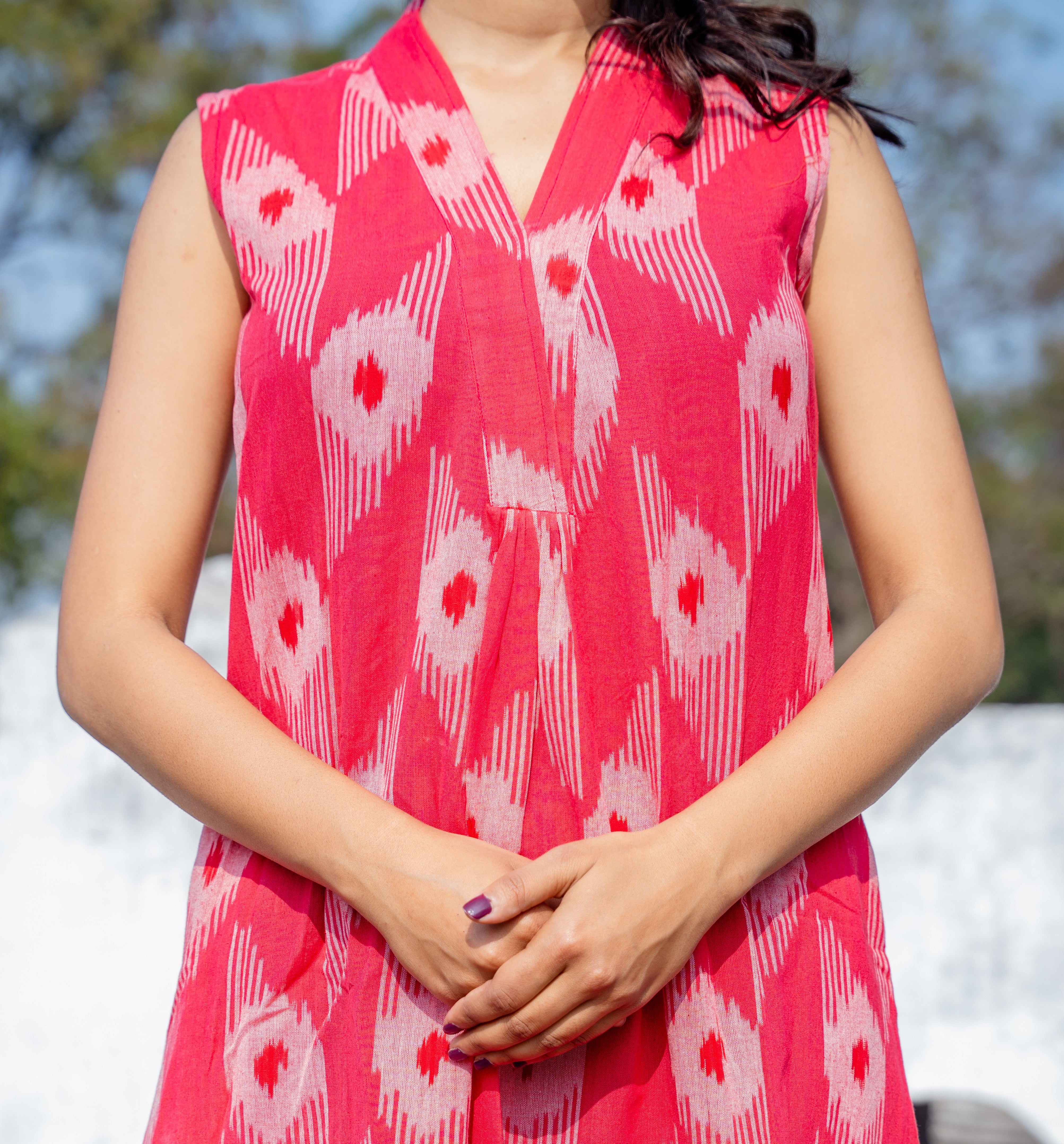 Pink Ikat Dress
