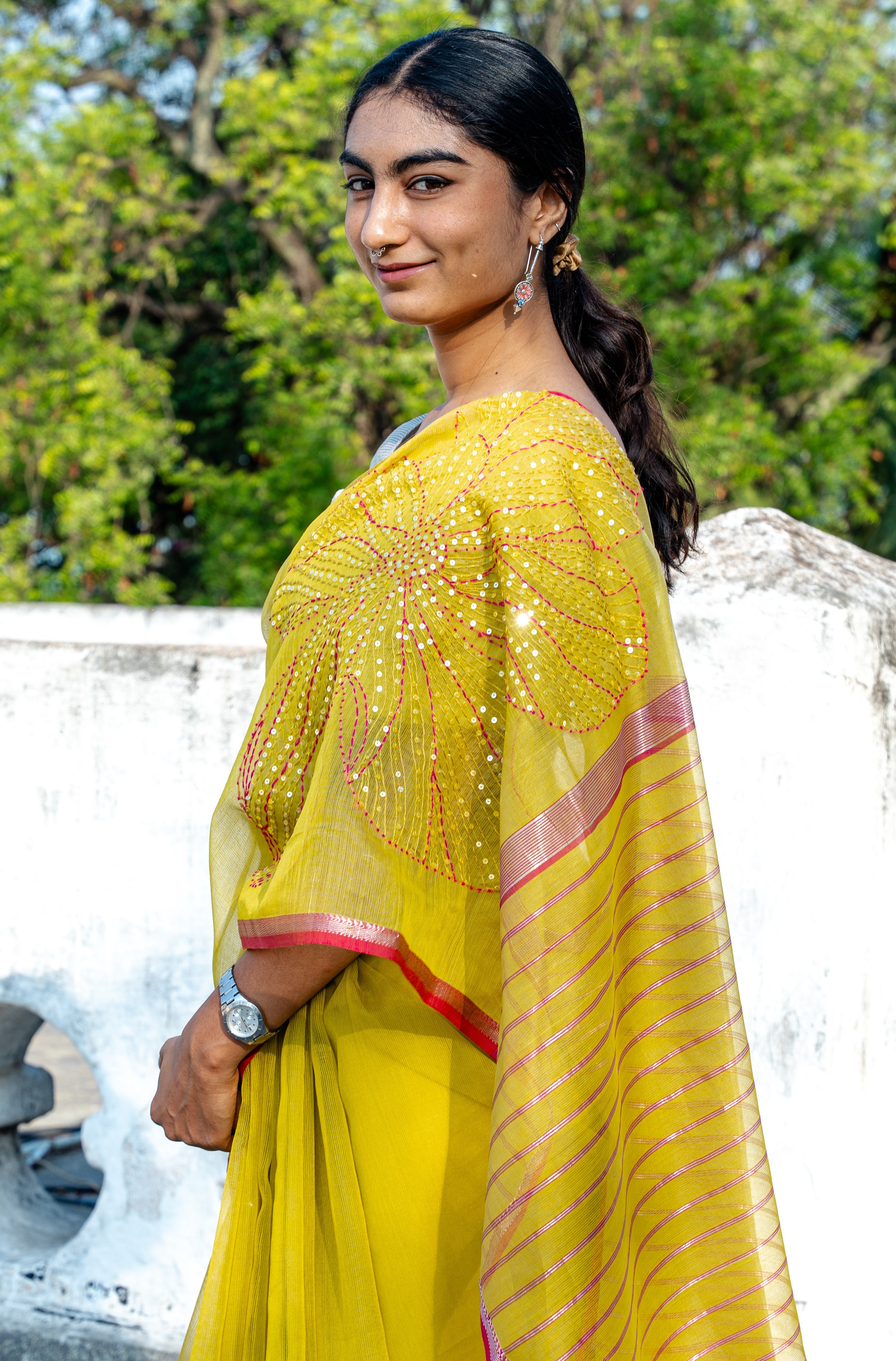 Meadow Glow Sari