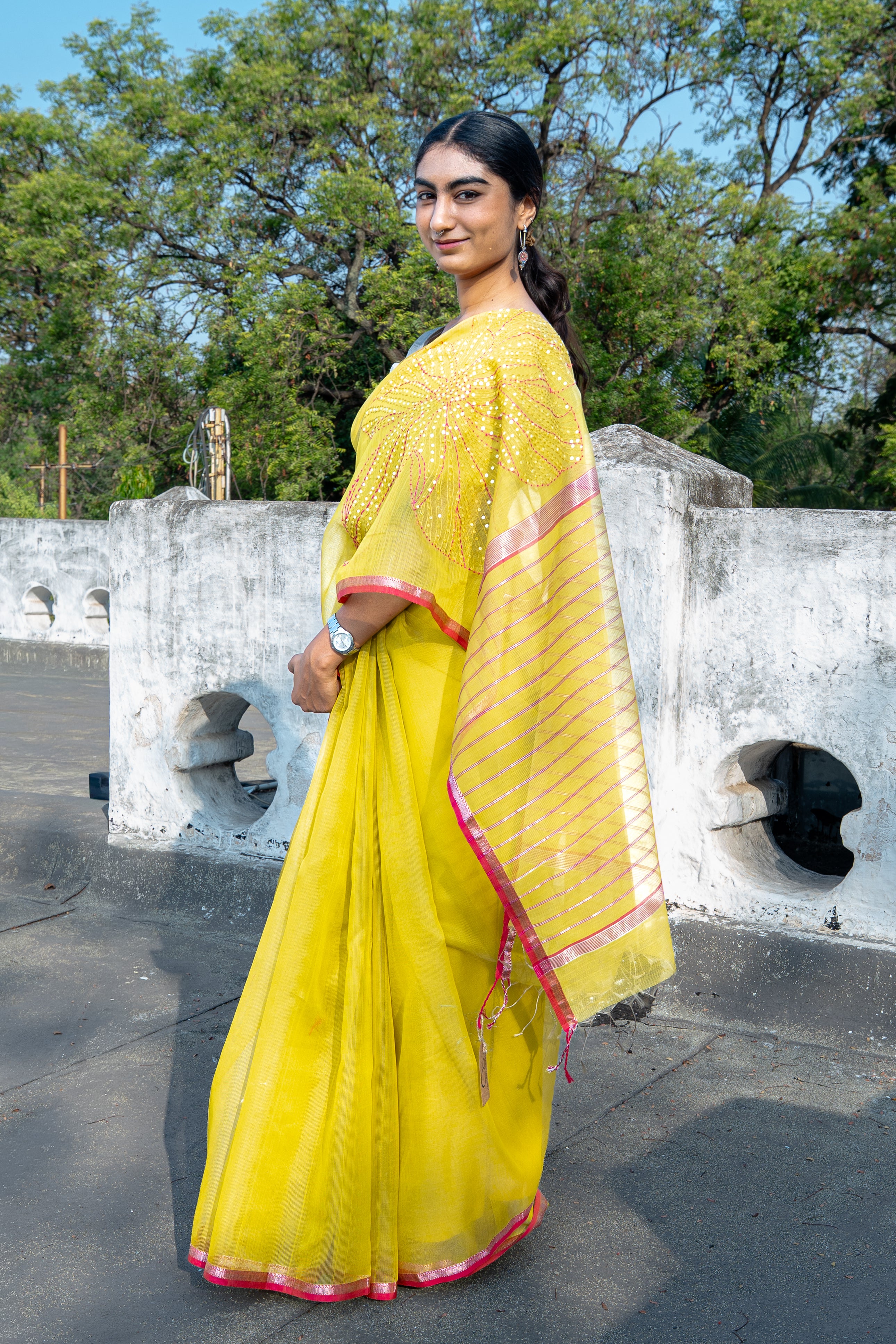 Meadow Glow Sari