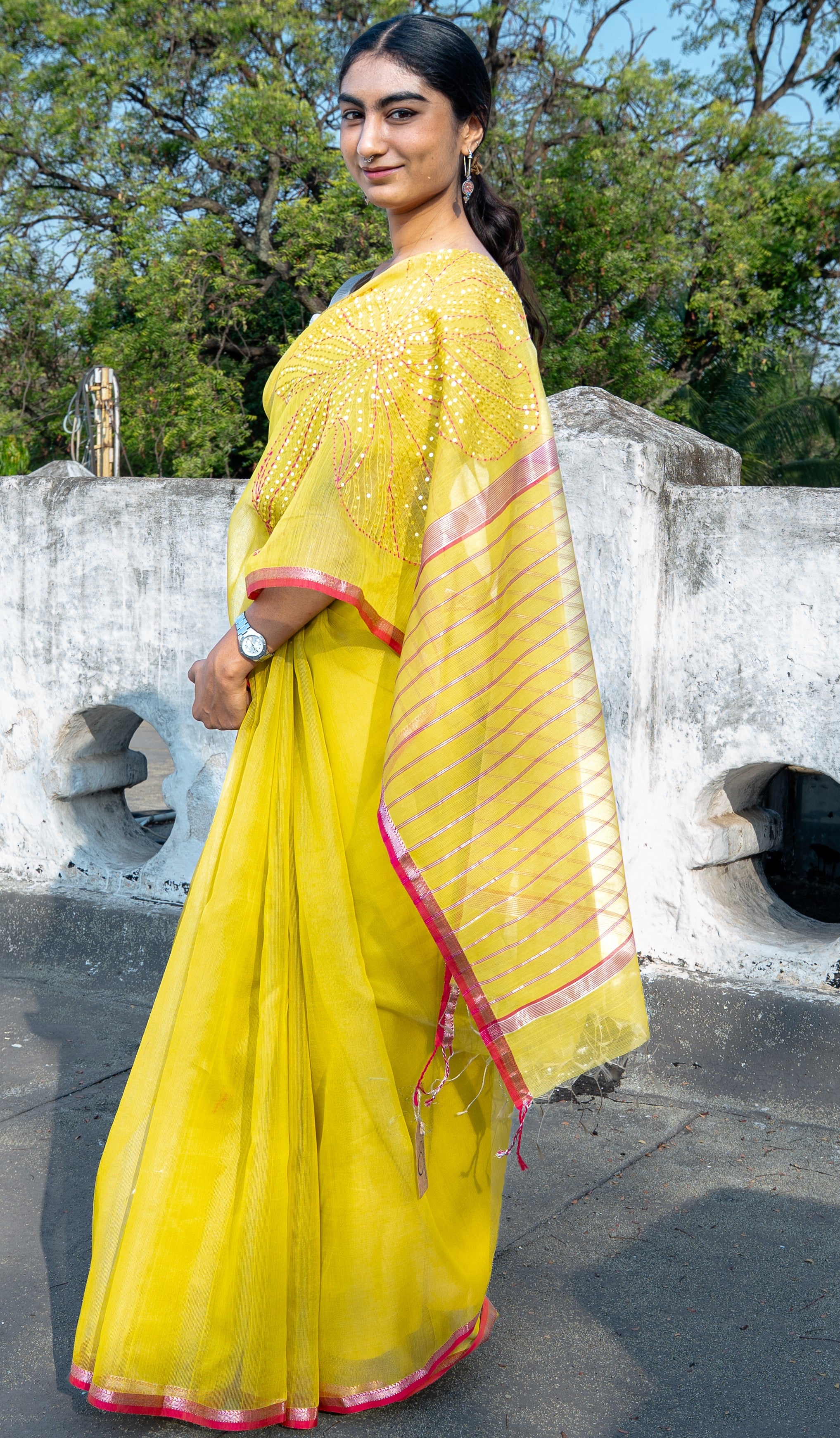 Meadow Glow Sari