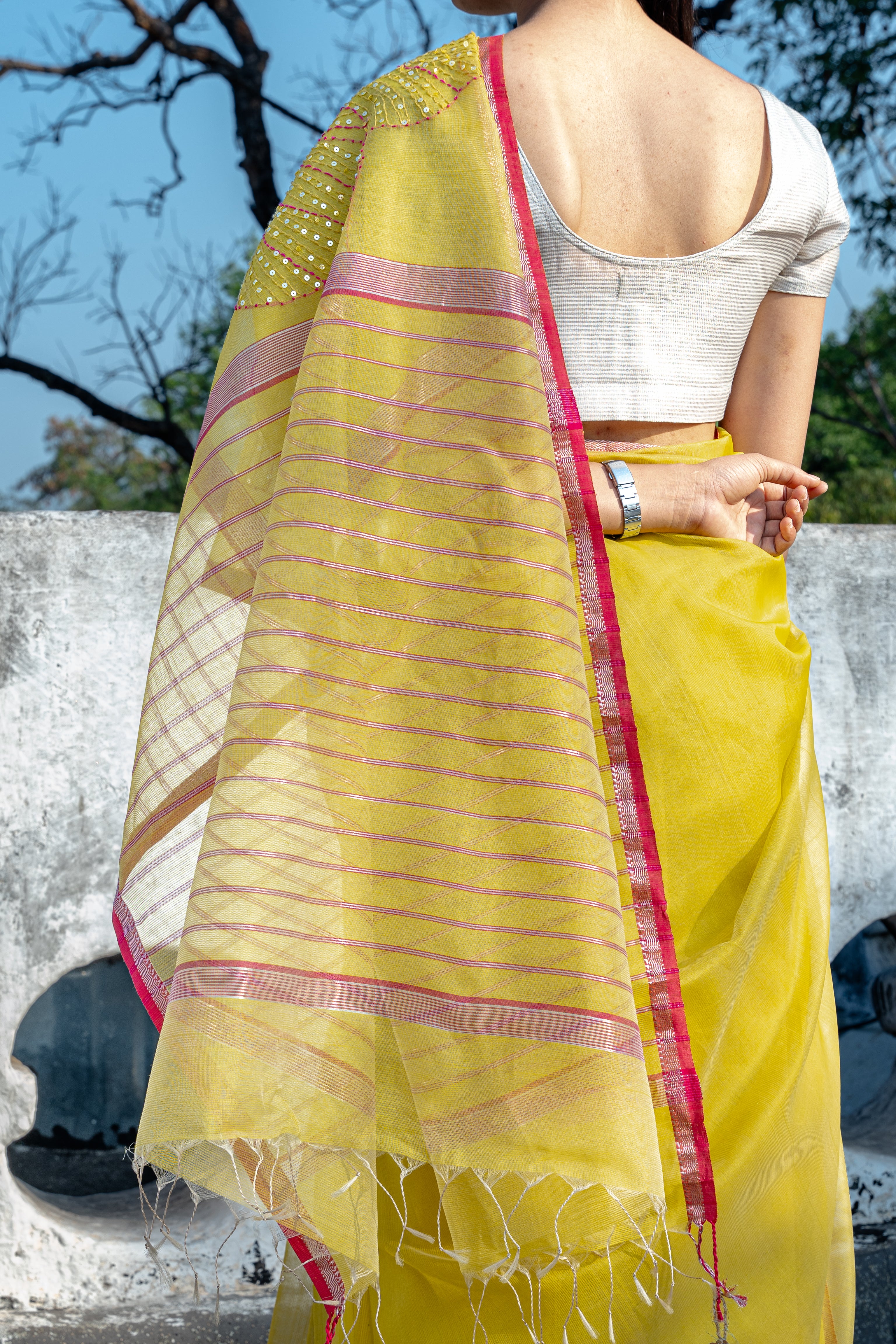 Meadow Glow Sari